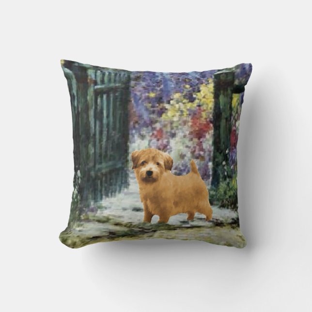 Almofada Presentes de Arte Norfolk Terrier (Frente)