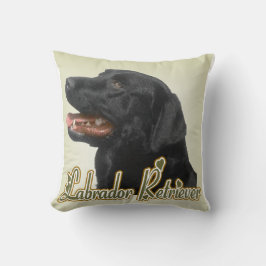 Almofada Presentes de Arte Preto Labrador Retriever