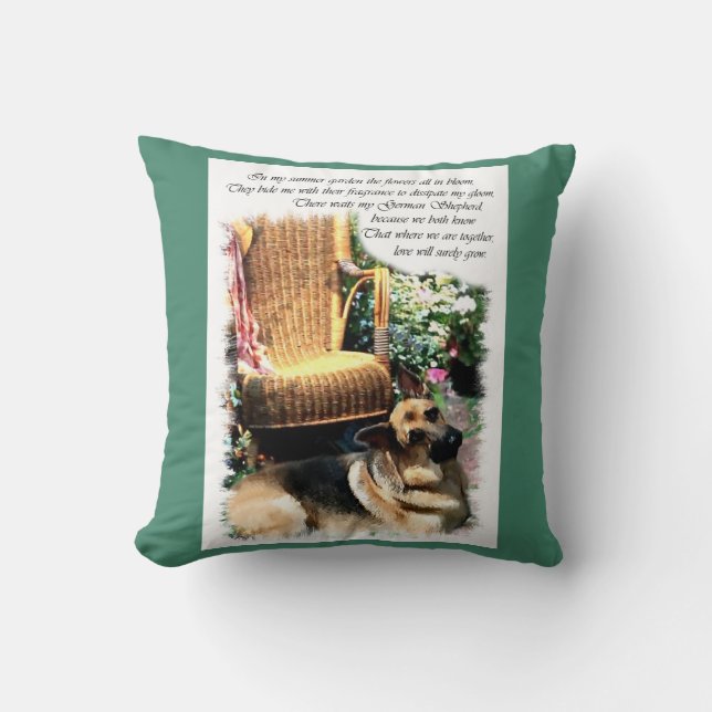 Almofada Presentes de german shepherd Amor (Frente)