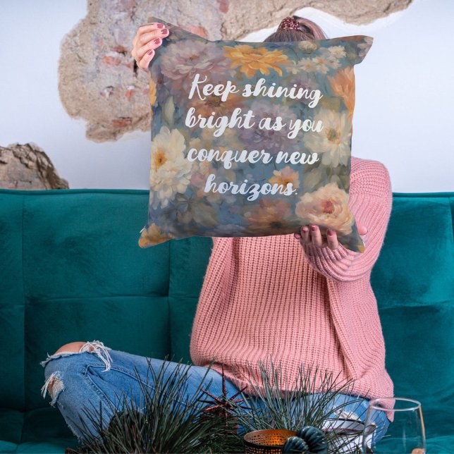 Almofada Presentes de graduação de aquarela suave para neta (Mild Watercolor Graduation Gifts for Granddaughter)