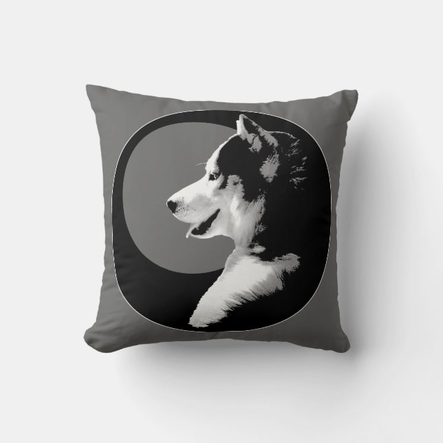 Almofada Presentes de Malamute Siberianos Travesseiros rouc (Frente)