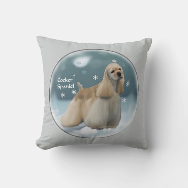 Almofada Presentes de Natal para Cocker Spaniel (Frente)