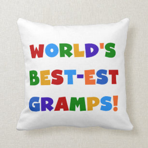 Almofada Presentes do Gramps do mundo brilhante das cores