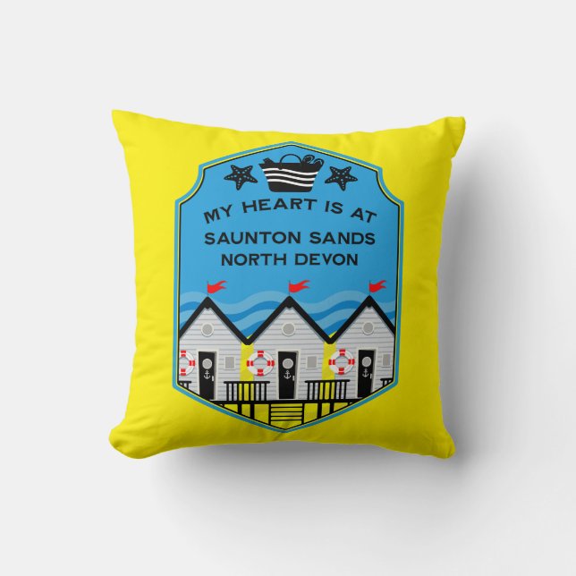 Almofada Presentes E Decores Britânicos Da Beach Hut (Frente)