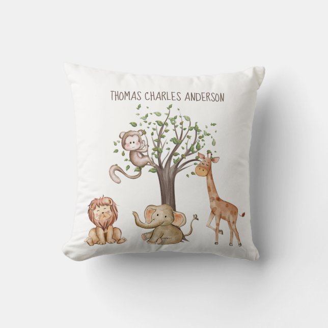 Almofada Presentes Personalizados de Animais da Floresta pa (Frente)