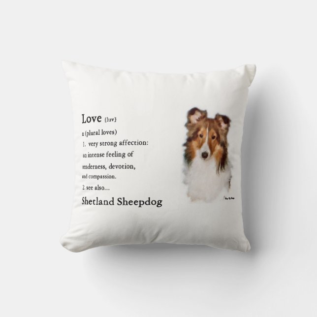 Almofada Presentes Shetland Sheepdog Sheltie Lovers (Frente)