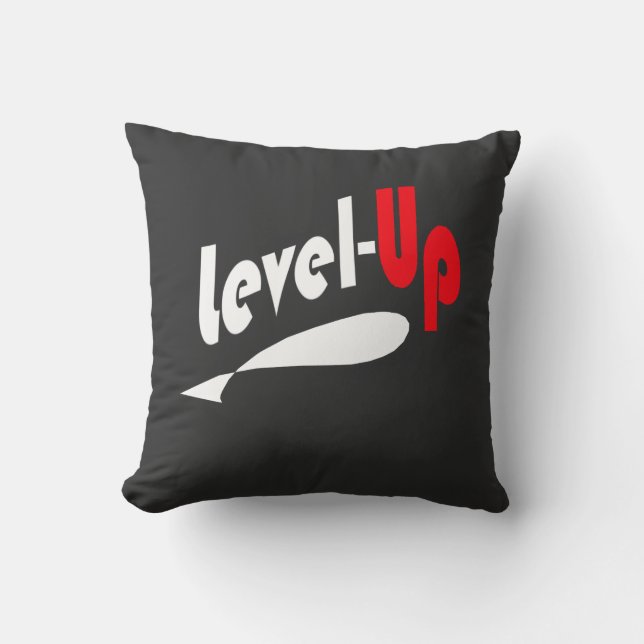 Almofada preta Level-Up (Frente)