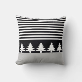 Almofada Preto com faixa branca