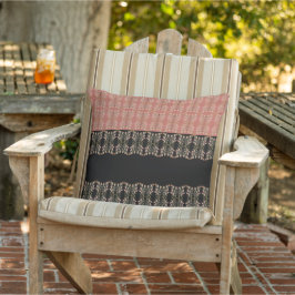 Almofada Preto com rosa