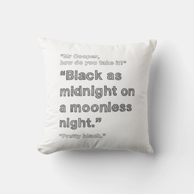 Almofada Preto como a meia-noite - coxim GÊMEO dos PICOS (Frente)