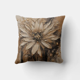 Almofada Preto Dourado Bege Floral