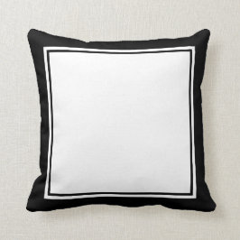 Almofada Preto e Branco Simples