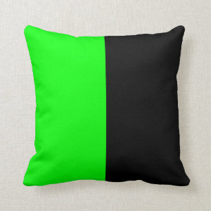 Almofada Preto e cor de néon da separação do verde