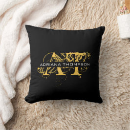 Almofada Preto e Dourado, preto, aflitos modernos