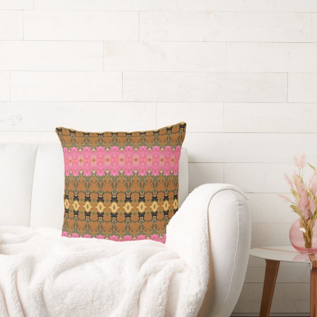 Almofada Preto e Pinks Dourados (Sofá)