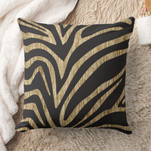 Almofada Preto e texturizado da Zebra Branca