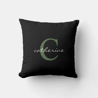 Almofada Preto Personalizado e Verde Esmeralda