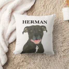 Almofada Preto Reversível Personalizado Cachorro Espelho Pr