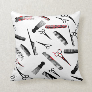 Almofada Preto vermelho do cabelo natural