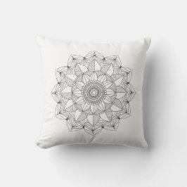 Almofada Preto White Floral Mandala v1
