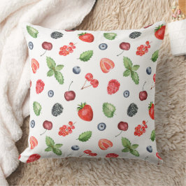 Almofada Pretty Watercolor Berry Pattern
