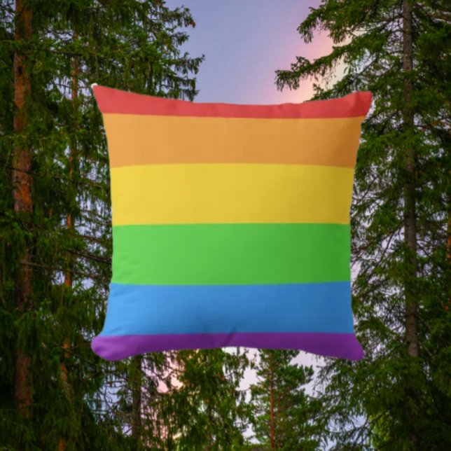 Almofada Prideful Lounge: Bandeira Arco-Íris (Criador carregado)
