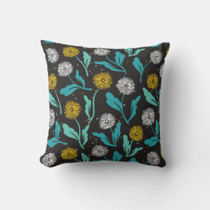 Almofada Primavera Dandelion Flores e Folhas Design