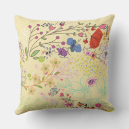 Almofada Primavera Floral Creme Girly