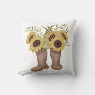 Almofada Primavera Girassóis com botas