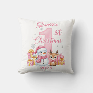 Almofada Primeira Travesseiro de Natal da Baby Girl