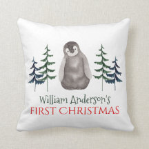 Primeiro Natal Pinguim e Árvore Personalizadas