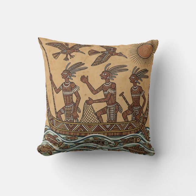 Almofada Primitive Fishermen Throw Cushion (Frente)