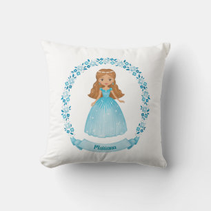 Almofada Princesa Azul Cute Personalizada