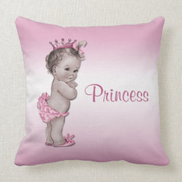 Almofada Princesa Cor-de-rosa do bebê do vintage