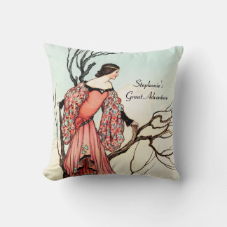 Almofada Princesa de Conto de Fadas Vintage Caprichoso Livr