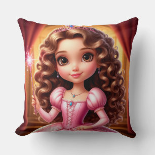 Almofada Princesa Encantadora com Vestido Rosa