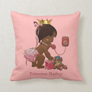 Almofada Princesa étnica personalizada no urso de ursinho