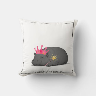 Almofada Princesa Hipopótamo Bebê-Almofada de Algodão-Perso