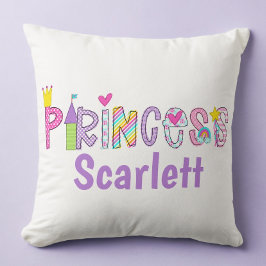 Almofada Princesa Personalizada, Alphabet Crown Castle Wand