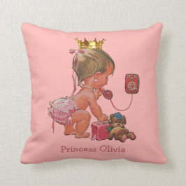 Almofada Princesa personalizada no telefone com urso de