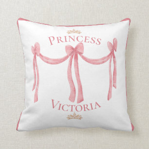 Almofada Princesa Rosa Dourada Crowns Satin Girly
