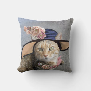 ALMOFADA PRINCESS TATUS/ELEGANT CAT,BIG DIVA HAT E ROSAS