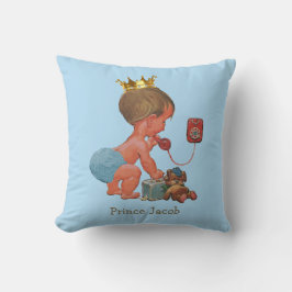 Almofada Príncipe personalizado no telefone com o azul do