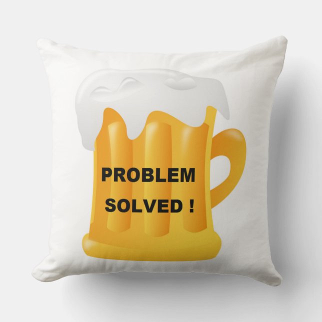 ALMOFADA "PROBLEMA SOLUCIONADO!" BEER MUG (Frente)