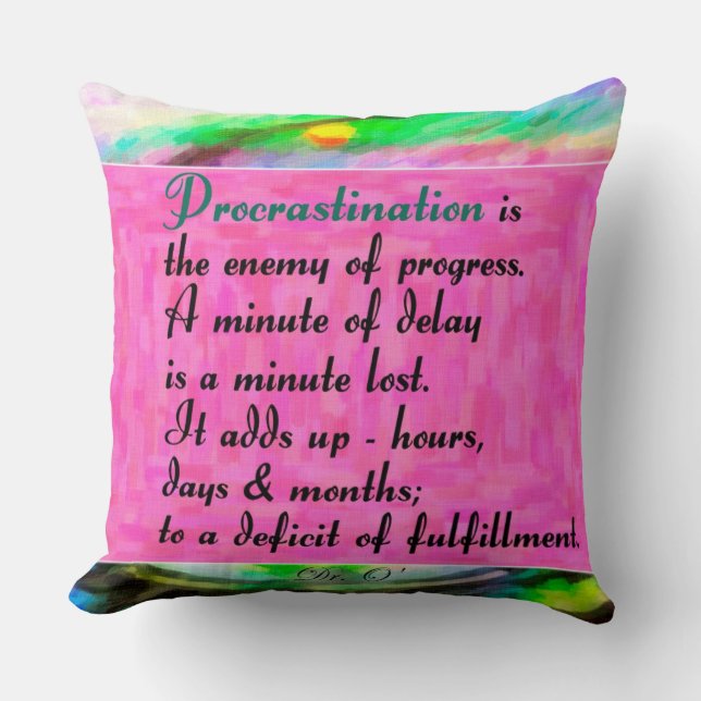 Almofada Procrastinação (Frente)