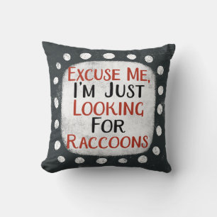 Almofada Procurando Travesseiro decorativo Raccoons