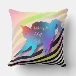 Almofada Procurando Um Gato De Mancha Maciça