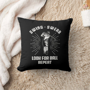 Almofada Procure por Golf Nerd Vintage Golfing Repetit