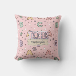 Almofada Professor de Letras Rosa Padrão Escolar