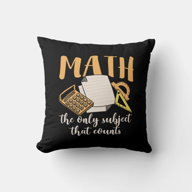 Almofada Professor De Matemática Matemática O Único Assunto (Frente)